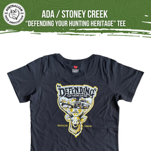 Load image into Gallery viewer, Women's ADA Stoney Creek “Defending Your Hunting Heritage” Tee