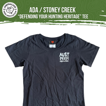 Load image into Gallery viewer, Women's ADA Stoney Creek “Defending Your Hunting Heritage” Tee